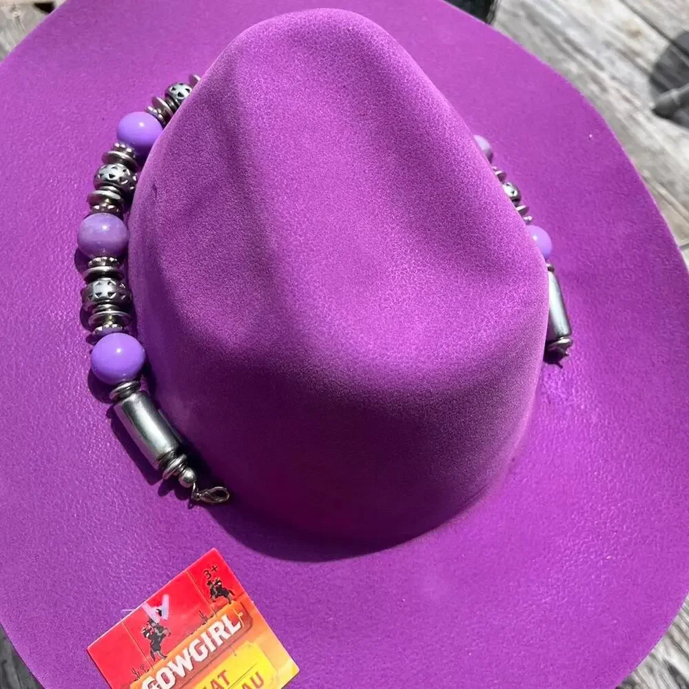 Purple cowgirl hat
